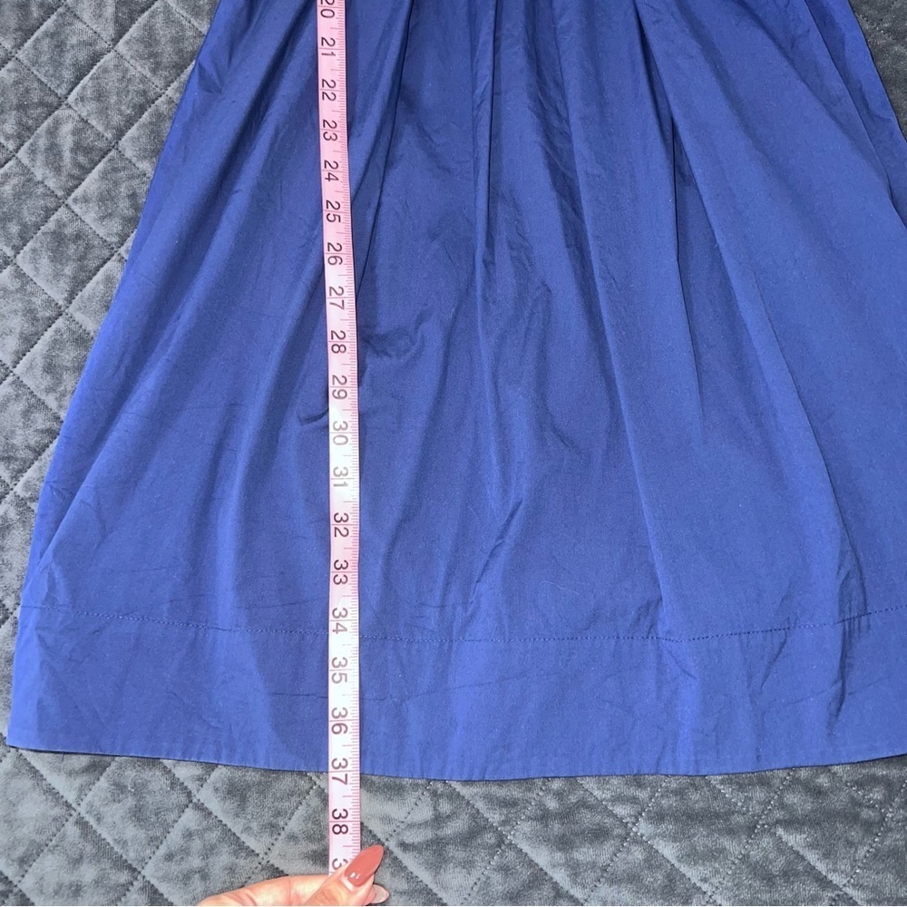 Prada Dress Women’s 42 10 Medium Vintage Ruched Waist Navy Blue Designer N - Picture 5 of 9